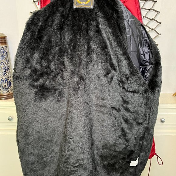 Vtg Rennoc Classic Nylon Varsity Jacket Sherpa/Quilted Lined Maroon Windbreaker - Picture 11 of 14